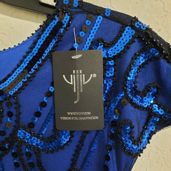 WOMAN'S DRESS VISION FOR INNOVATION BLUE SQUIN DRESS - Picture 15 of 16